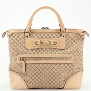 Gucci Diamanté Horsebit Catherine Canvas Tote Bag